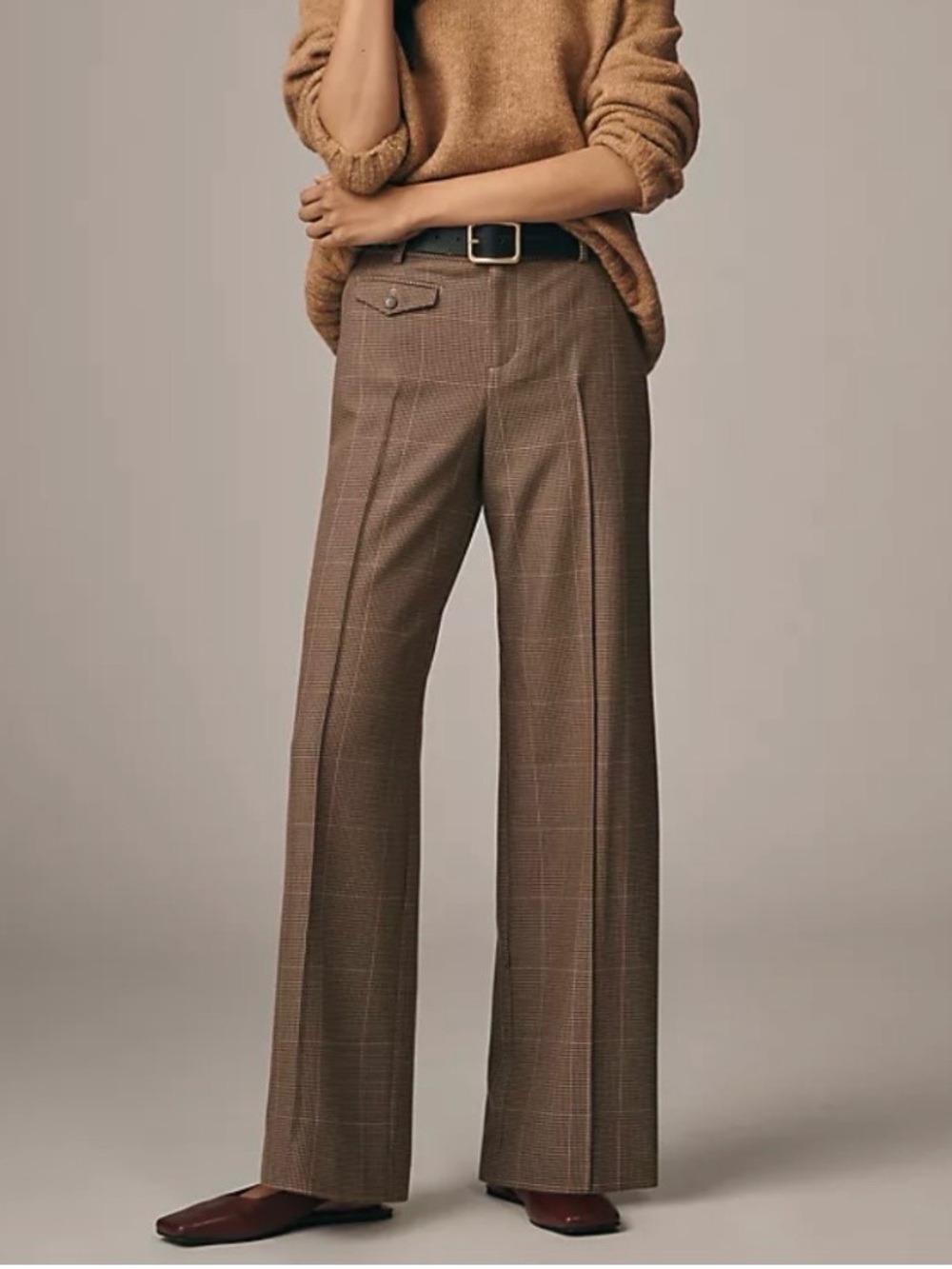 Anthropologie Maeve Plaid Full Length Trousers Pant